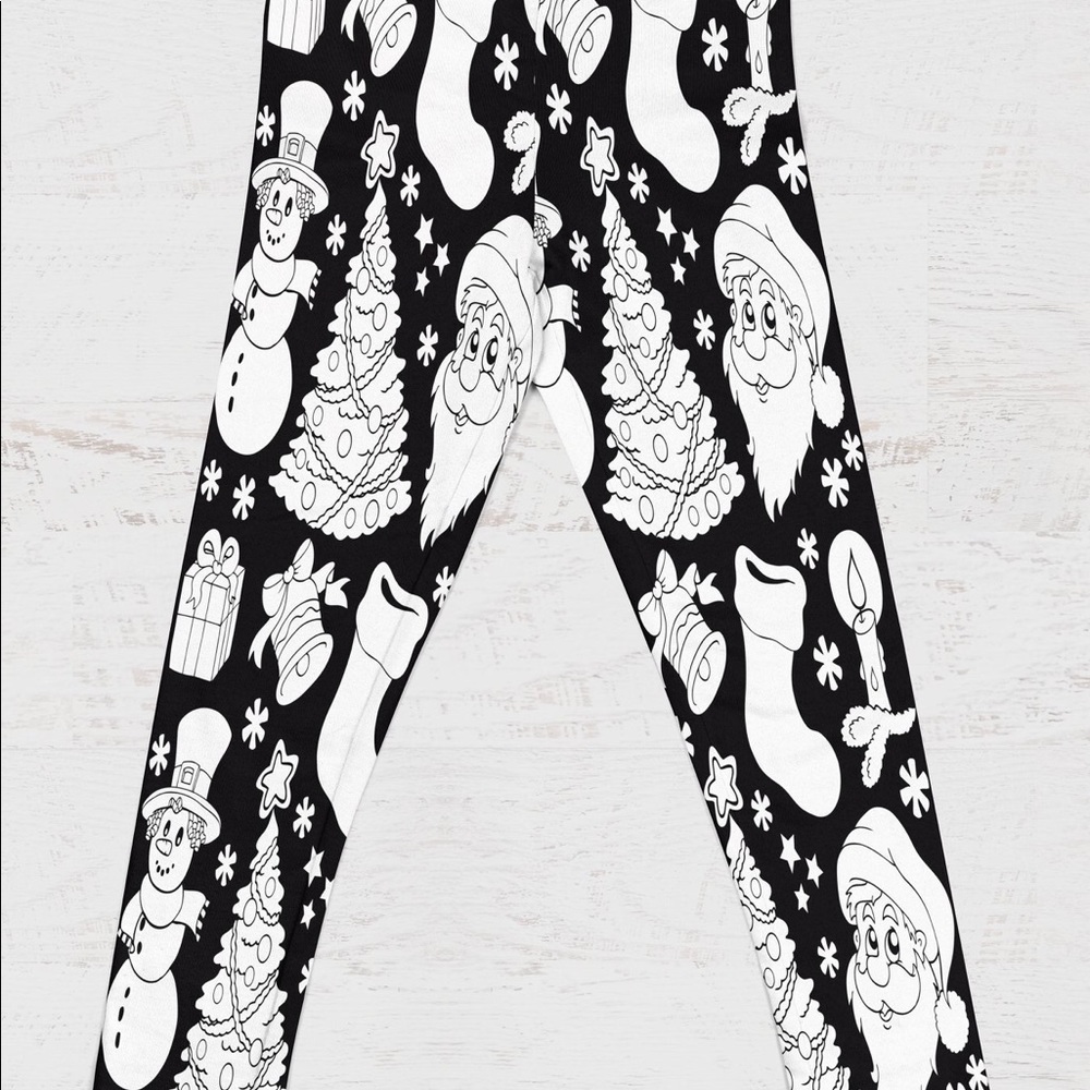 Kids Christmas Color My own Leggings